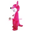 Red Happy Kangaroo Mascot Costume