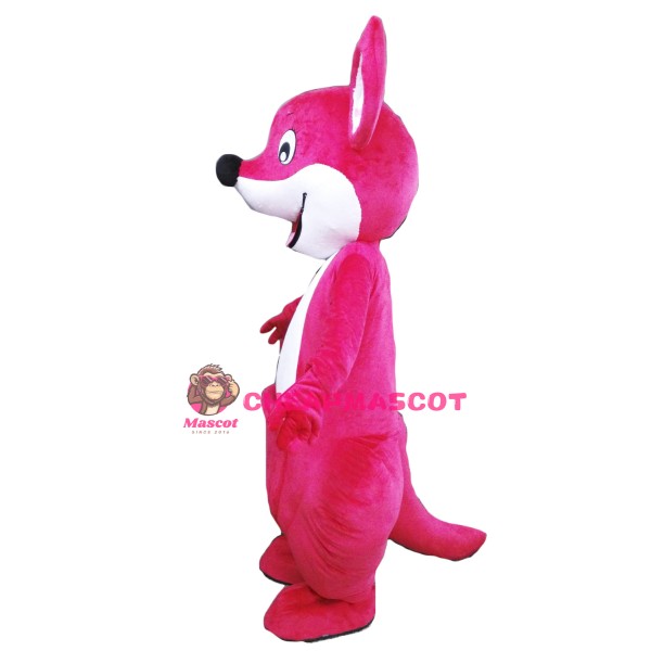 Red Happy Kangaroo Mascot Costume