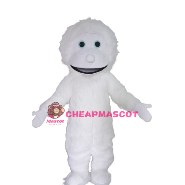 Cute White Yeti Mascot Costume