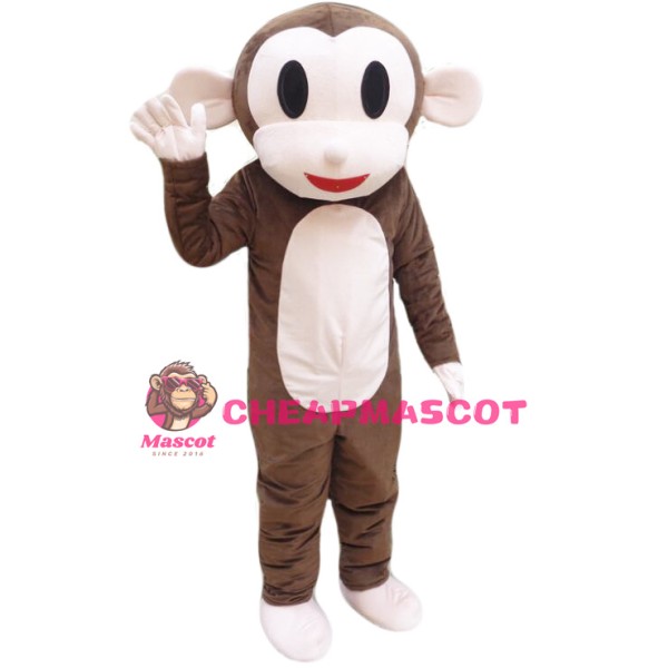 Plush Adult Monkey Mascot Costume