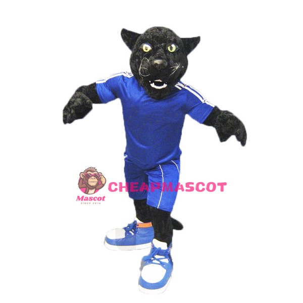  Black Sport Panther Mascot Costume