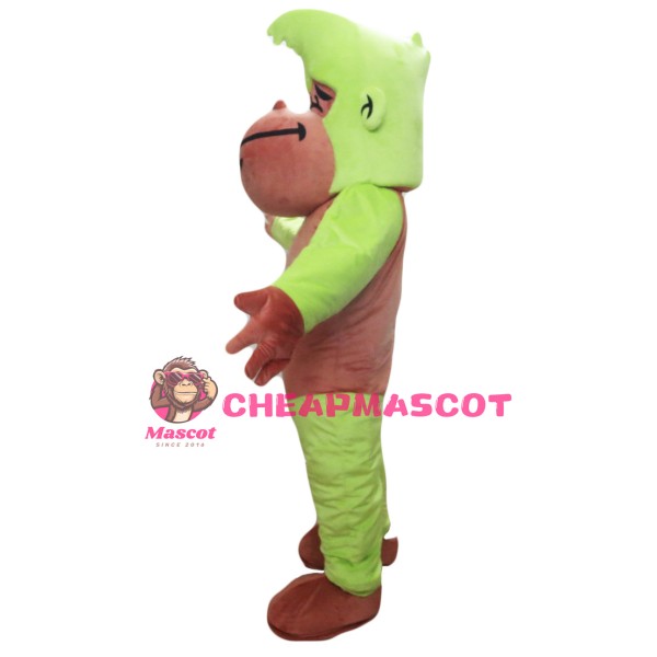 Green and Brown Chimpanzee Mascot Costume