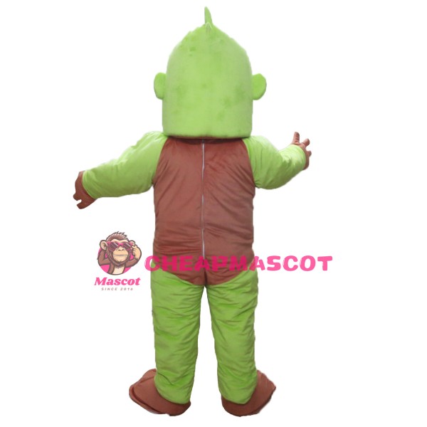 Green and Brown Chimpanzee Mascot Costume