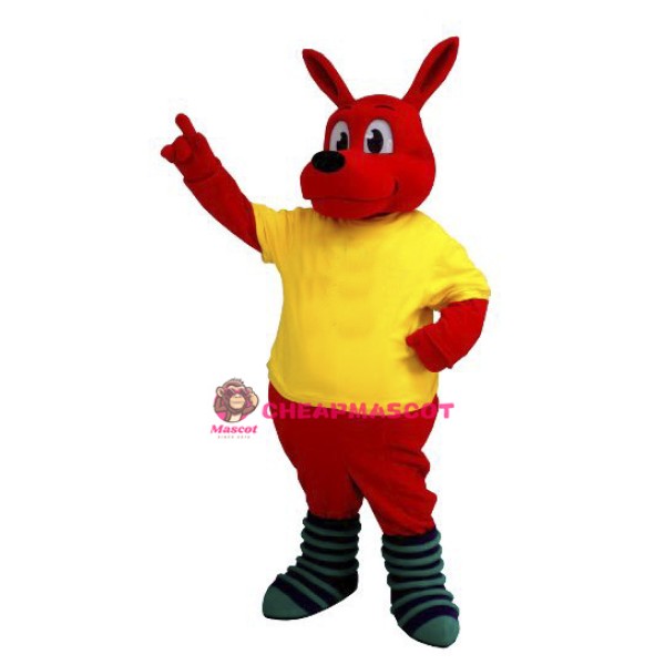 Cute Red Kangaroo Mascot Costume