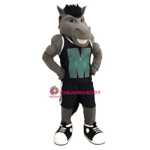 Grey Power Mustang Mascot Costume