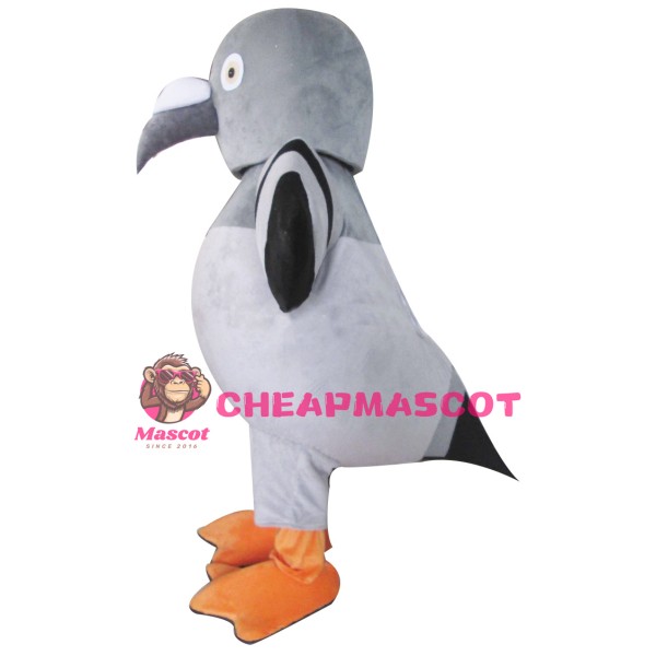 Grey Pigeon Mascot Costume