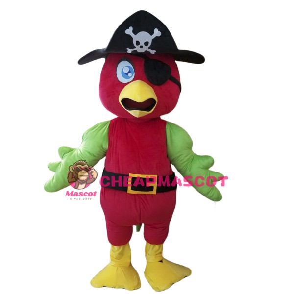 Pirate Parrot Mascot Costume