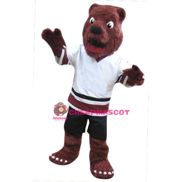 Red Bear Mascot Costume