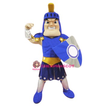 Blue Spartan Titan Trojan Mascot Costume