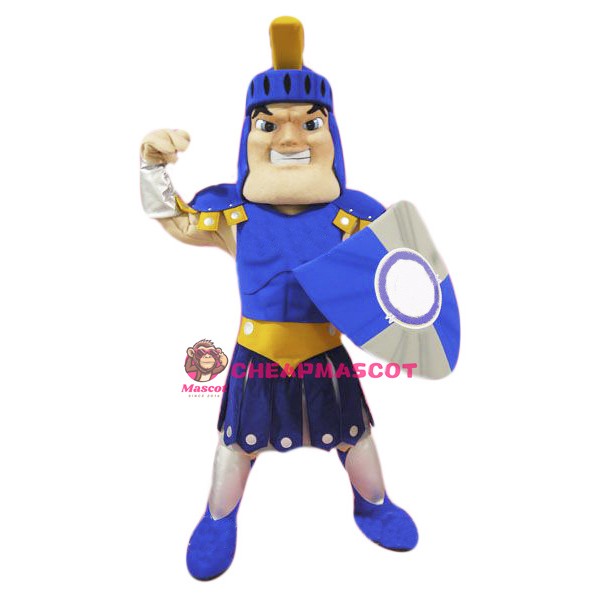 Blue Spartan Titan Trojan Mascot Costume