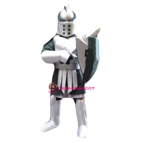 Silver Green Spartan Titan Trojan Mascot Costume