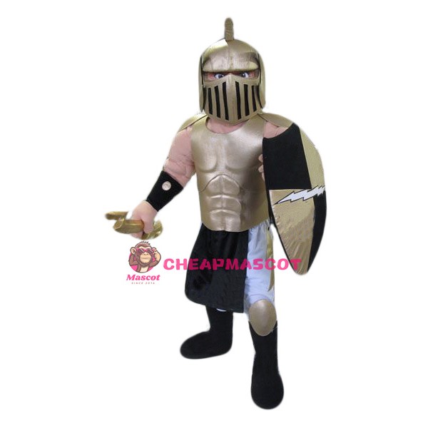 Golden Spartan Titan Trojan Mascot Costume