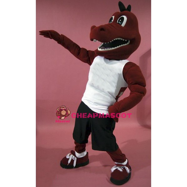 Sport Red Dragon Mascot Costume