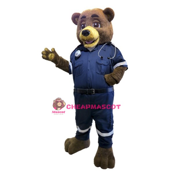 Police Bear Mascot Costume