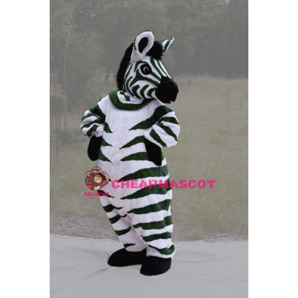 Green Zebra Mascot Costume