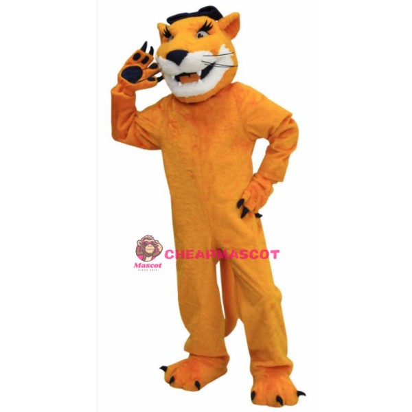 Brown Cougar Mascot Costume
