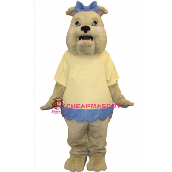 Female Bulldog Mascot Costume