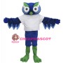 Cute Blue Owl Mascot Costume