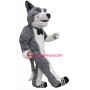 Cute Grey Dog Mascot Costume