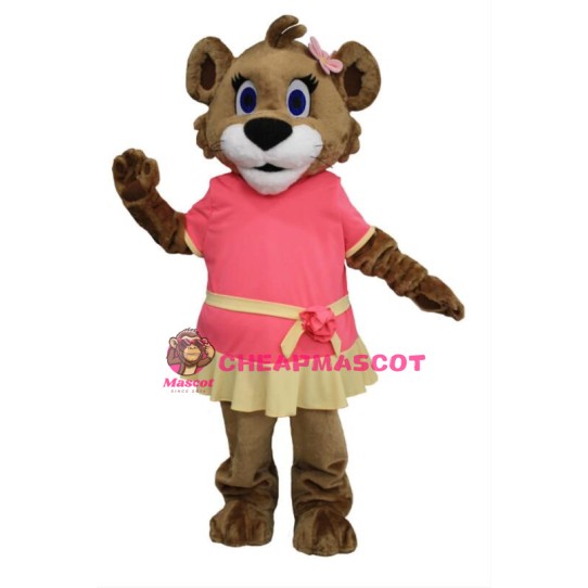 Cute Female Lion Mascot Costume