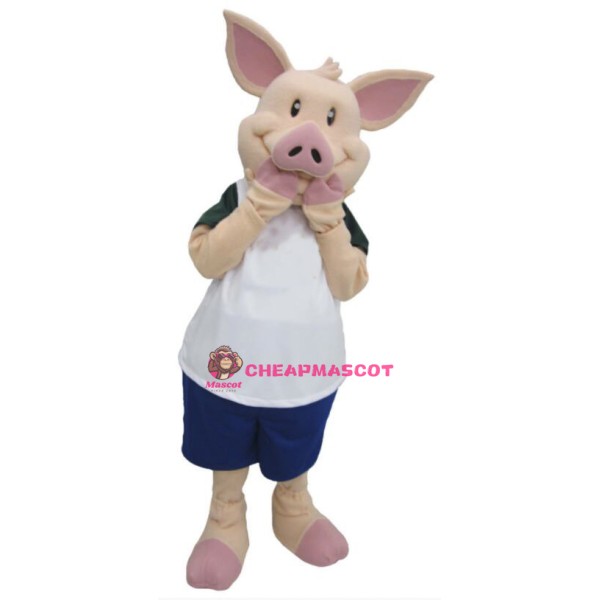 Pink Pig Mascot Costume