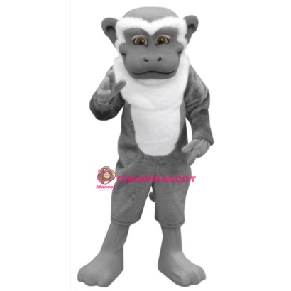 Grey White Monkey Mascot Costume