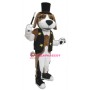 Brown White Dog Mascot Costume