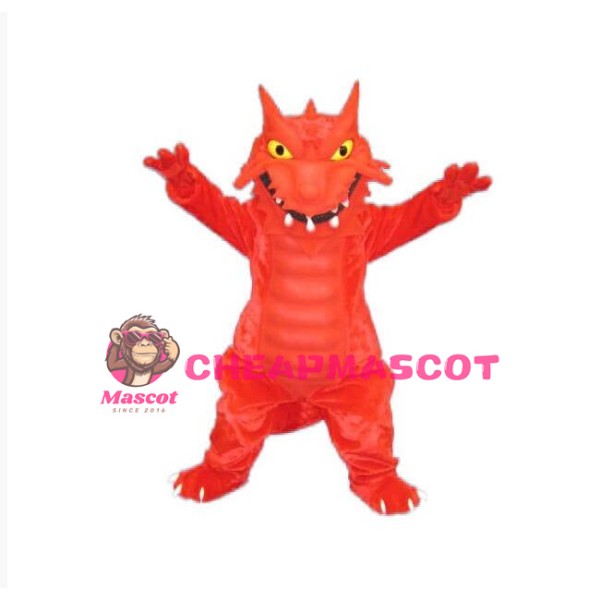 Red Blaze Dragon Mascot Costume