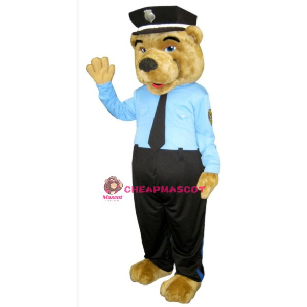 Policeman Bear Mascot Costume