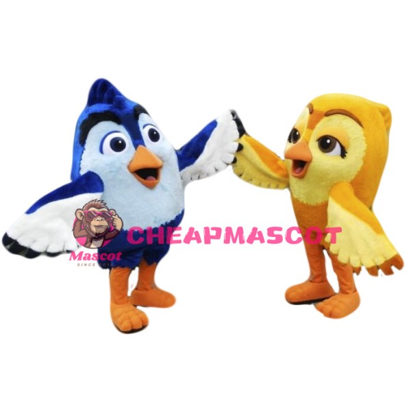 College Blue and Yellow Bird Mascot Costume