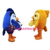 College Blue and Yellow Bird Mascot Costume