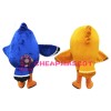 College Blue and Yellow Bird Mascot Costume