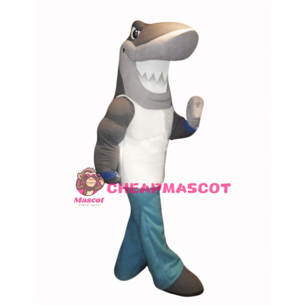 Cute Shark Mascot Costume