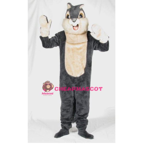 Cute Grey Squirrel Mascot Costume