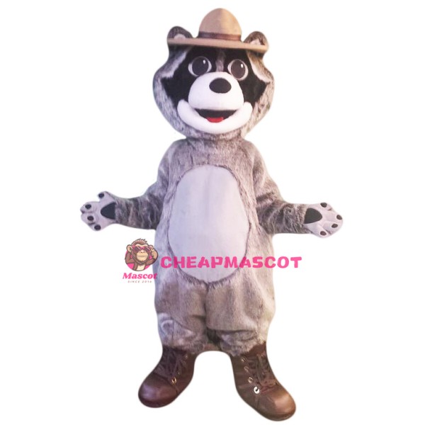 Grey Raccoon Mascot Costume
