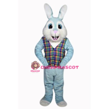 Blue Easter Bunny Mascot Costume
