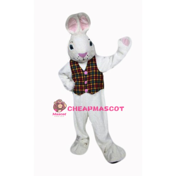 White Easter Bunny Mascot Costume