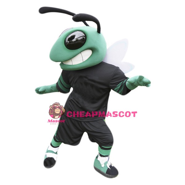 Green Sport Hornet Mascot Costume