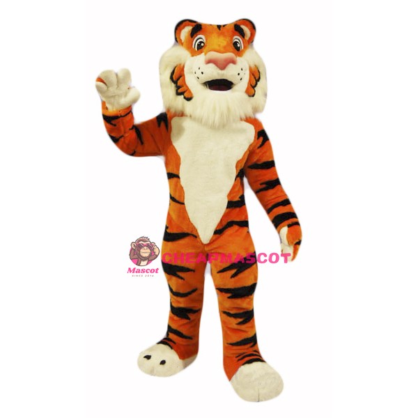 Friendly Tiger Mascot Costume