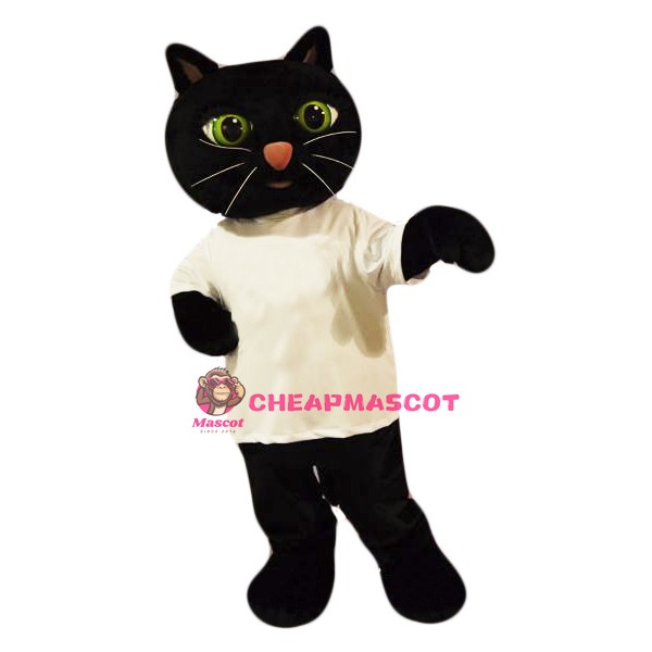 Cute Black Cat Mascot Costume