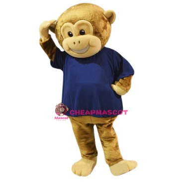 Cute Brown Monkey Mascot Costume