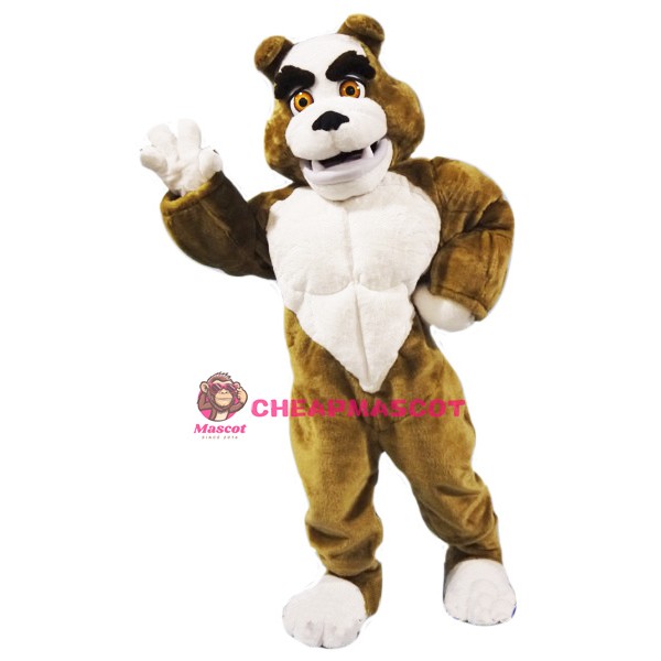 Power Muscular Bulldog Mascot Costume