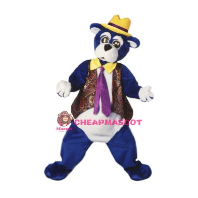 Blue Bear Mascot Costume