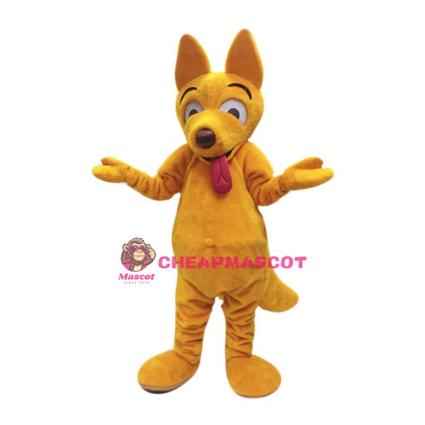 Yellow Dog Mascot Costume