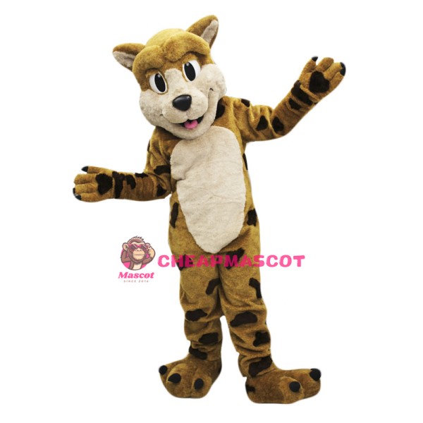 College Happy Bobcat Mascot Costume