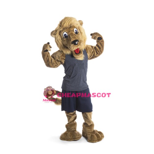College Happy Lion Mascot Costume