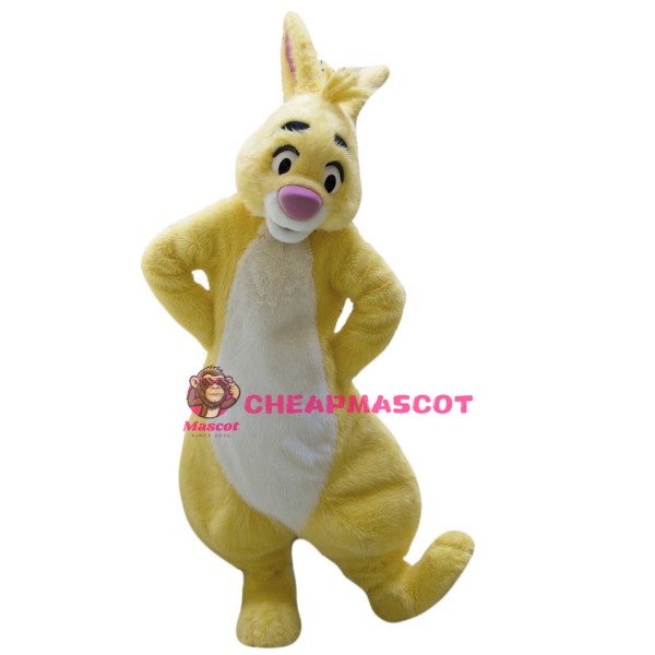 Cute Yellow Rabbit Mascot Costume