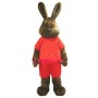 Happy Brown Rabbit Mascot Costume