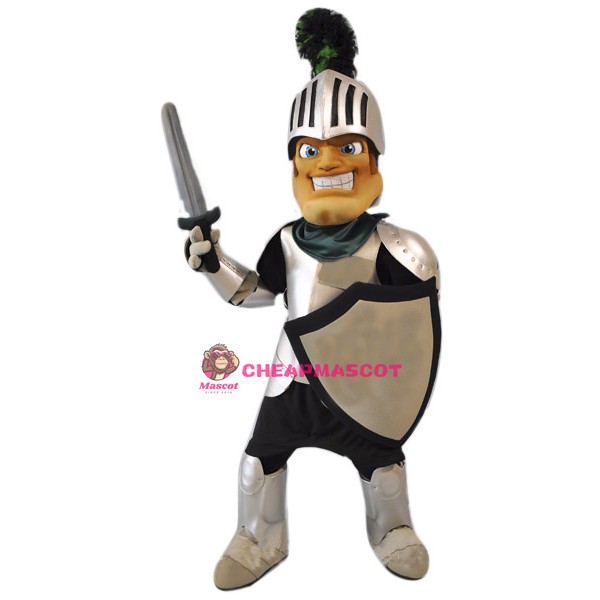 Smiling Knight Mascot Costume