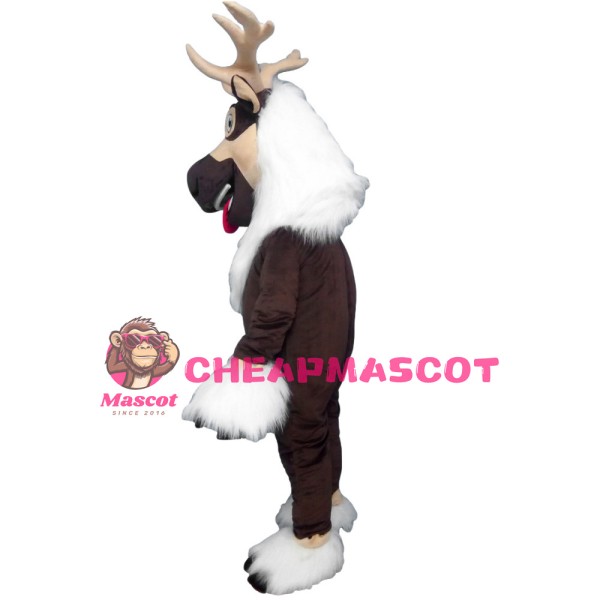 Brown reindeer Christmas reindeer Mascot Costume